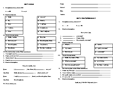Review English 3 - Unit 1-4